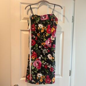 Floral Black Dress